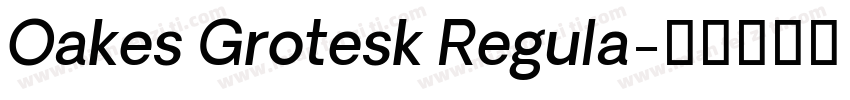 Oakes Grotesk Regula字体转换